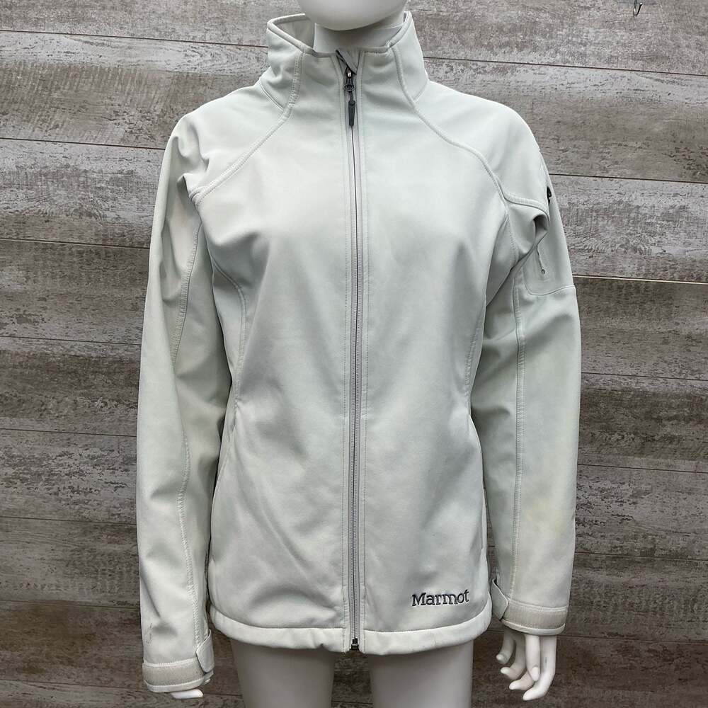 Marmot Women's L Gravity Softshell Jacket Off-White Full Zip